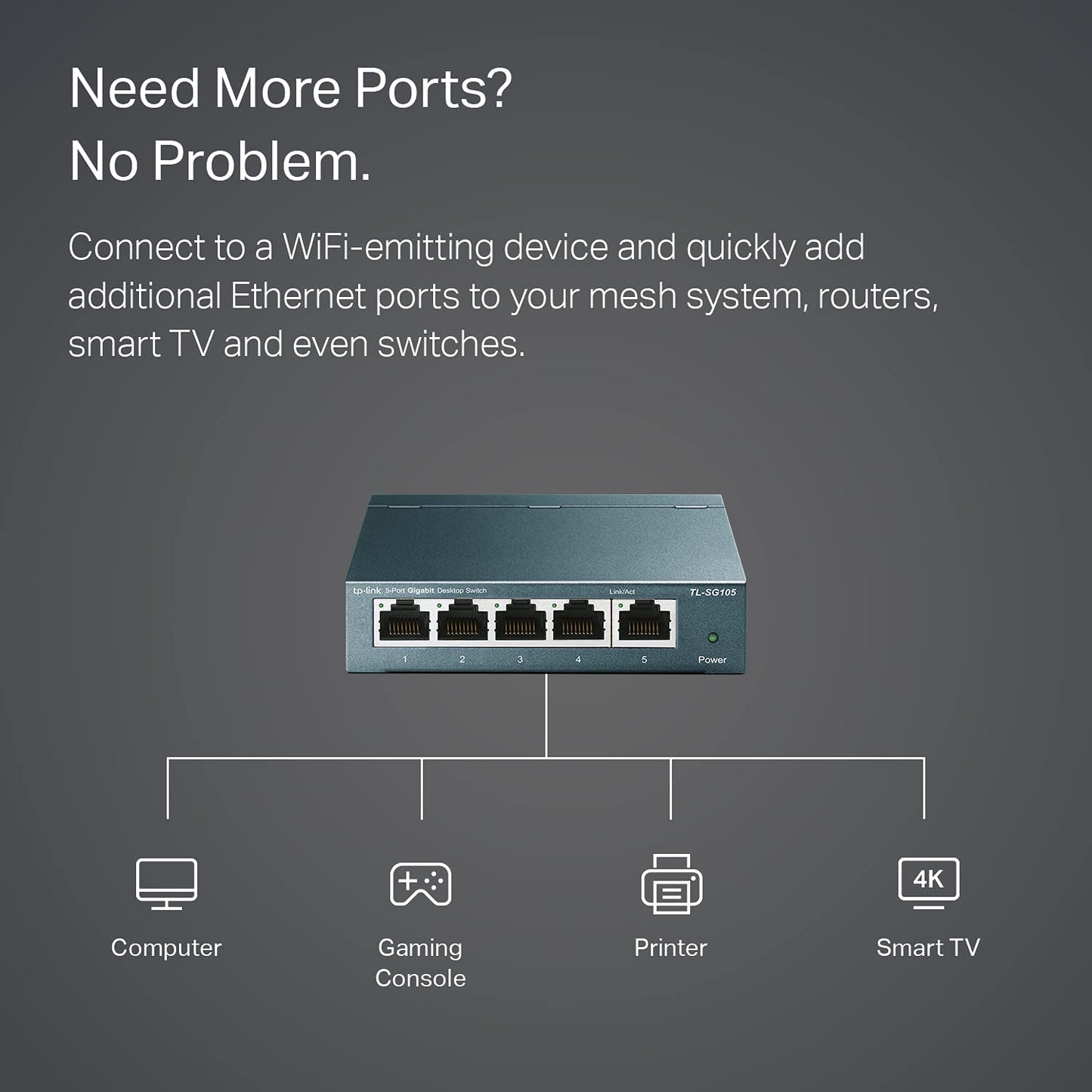5 Port Gigabit Ethernet Switch - Home Network Devices