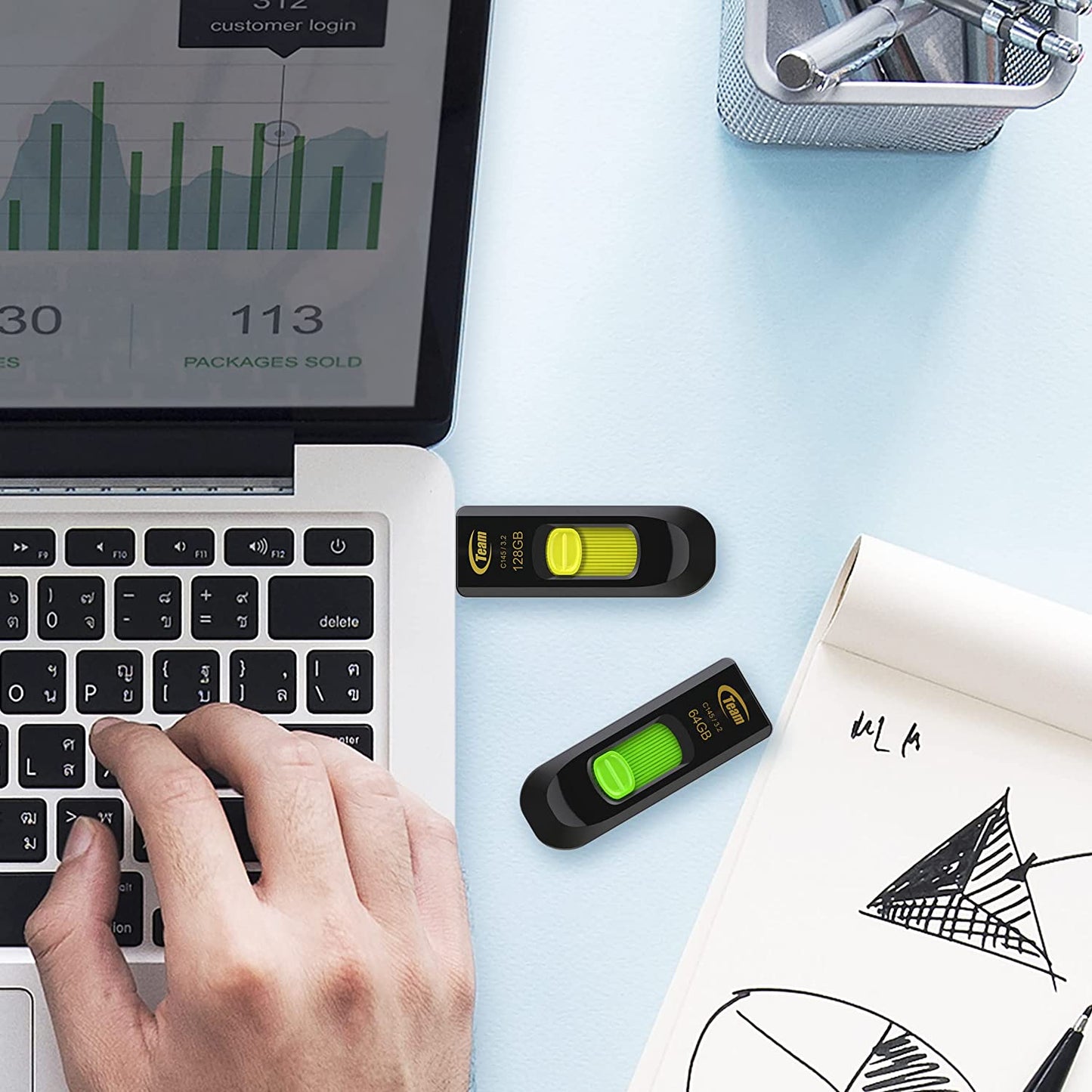 Teamgroup 32gb USB 3.2 Flash Drive - USB External Storage - Data Backup